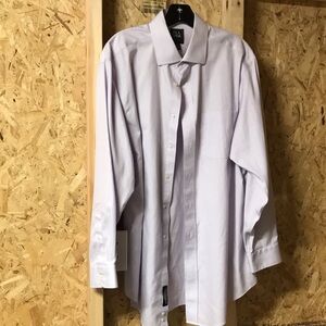 (MEN) JOS A BANK Traveler; tailored fit; light purple with stripes